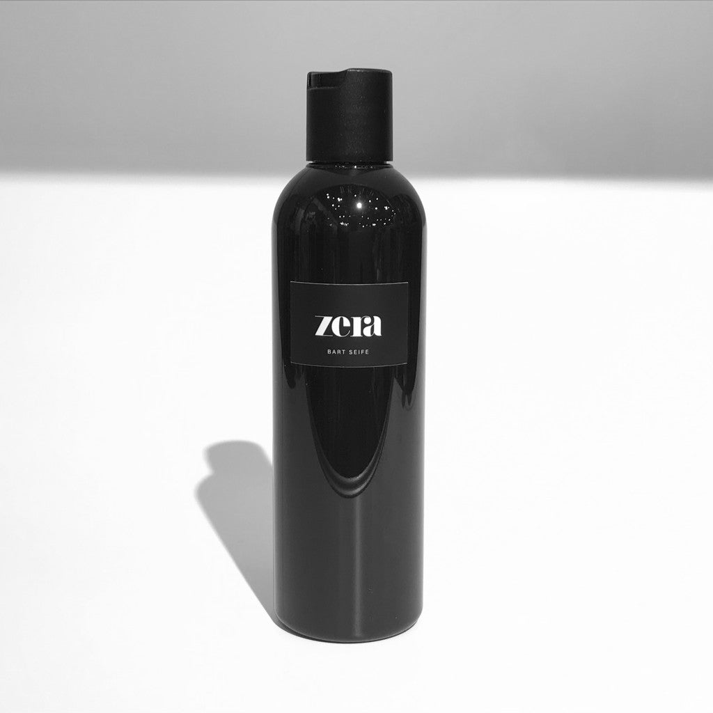 Zera-Bartseife, schwarze Flasche
