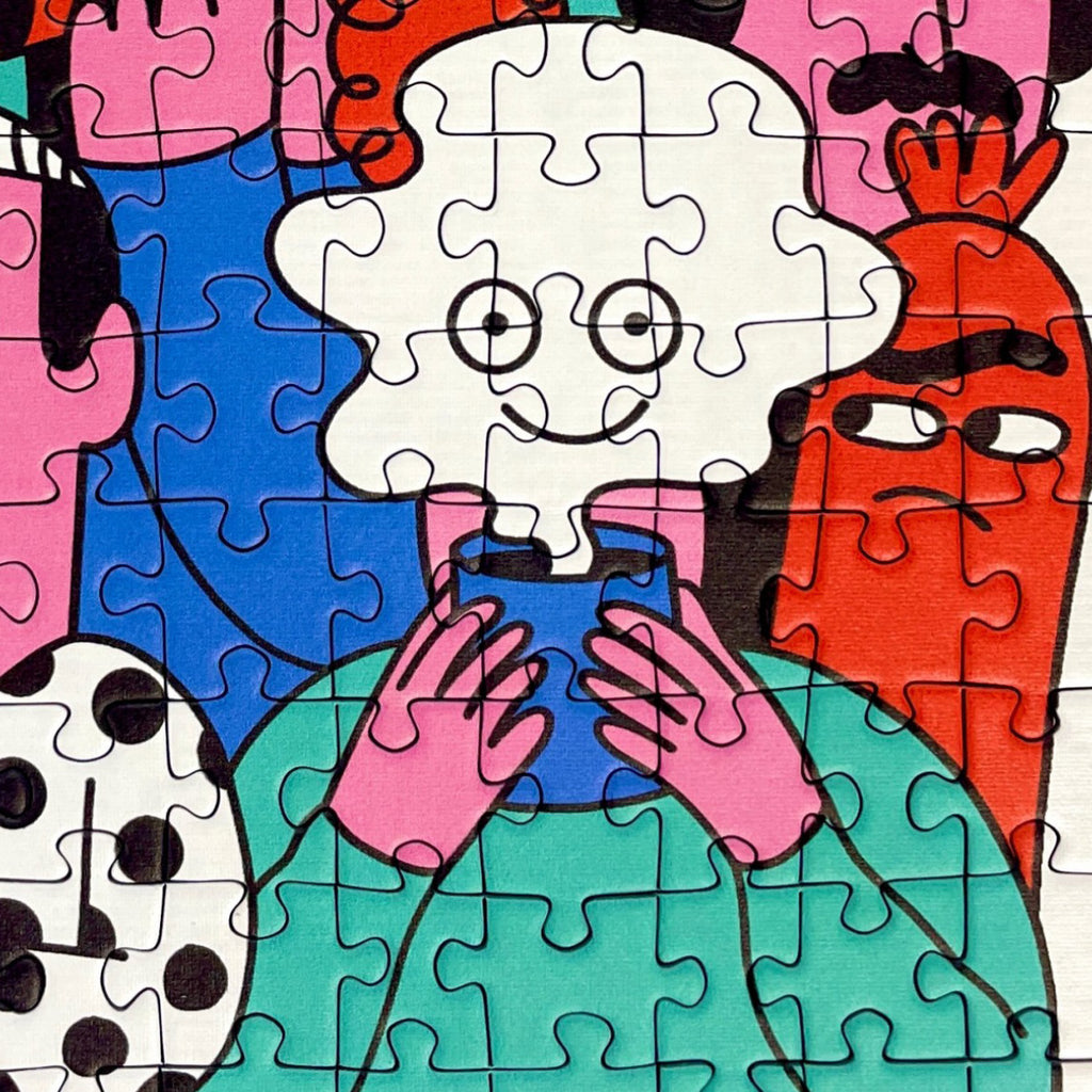 Nine AM Puzzle, Detailansicht der Puzzleteile
