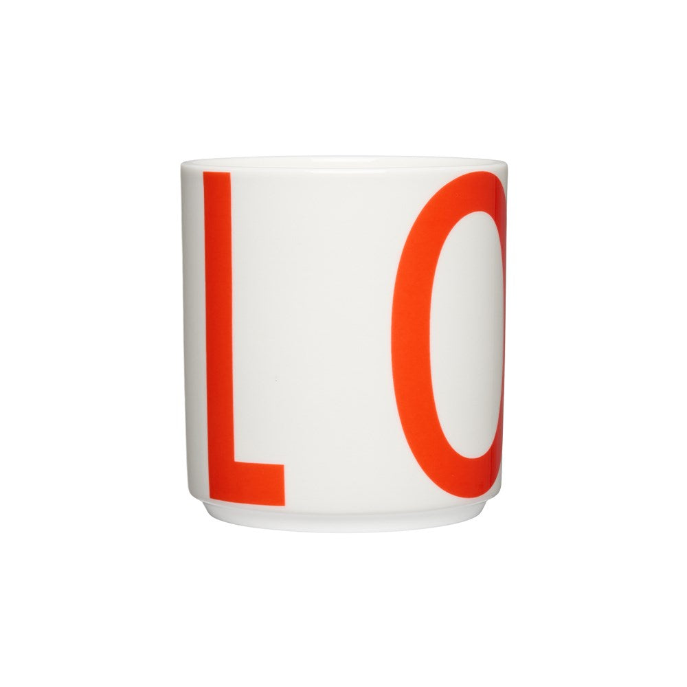 LOVE X Favourite Cup, weiß mit großen roten Buchstaben