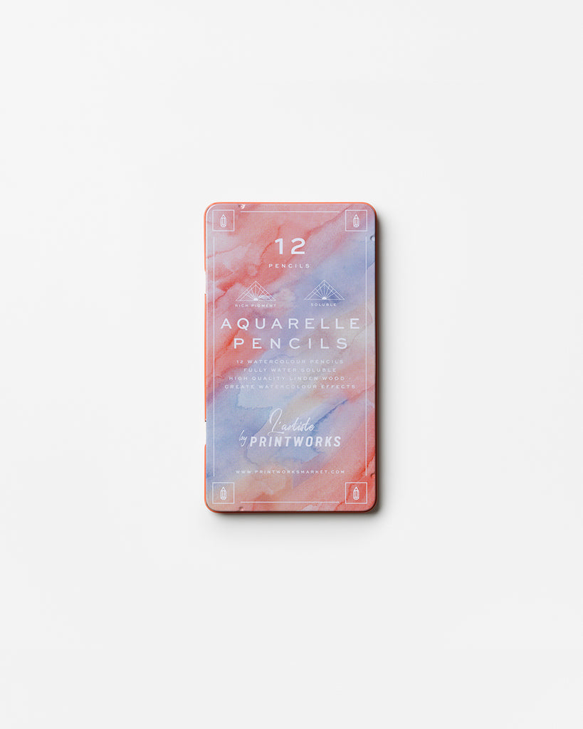 12 Aquarell Buntstifte, Coveransicht der Verpackung