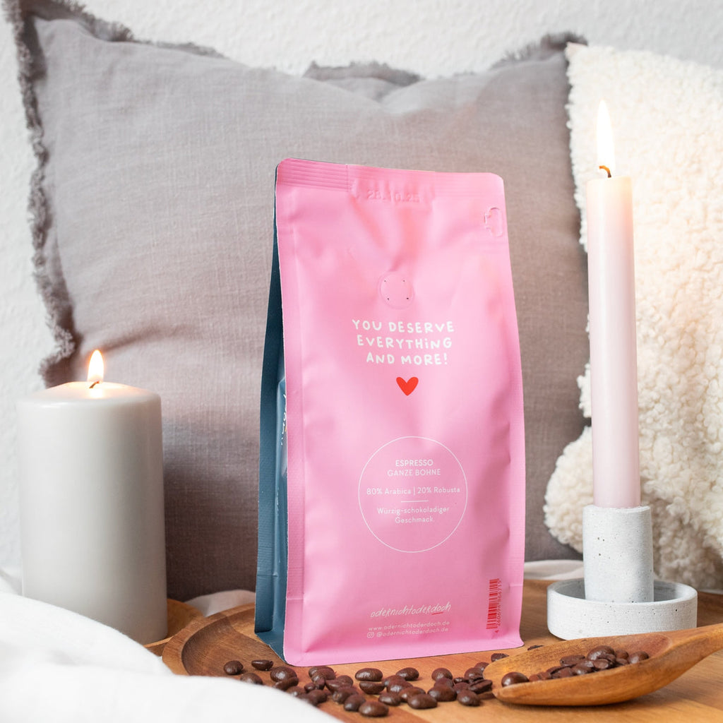 Thanks for being you X Kaffee Ganze Bohne, 250g, Rückseite