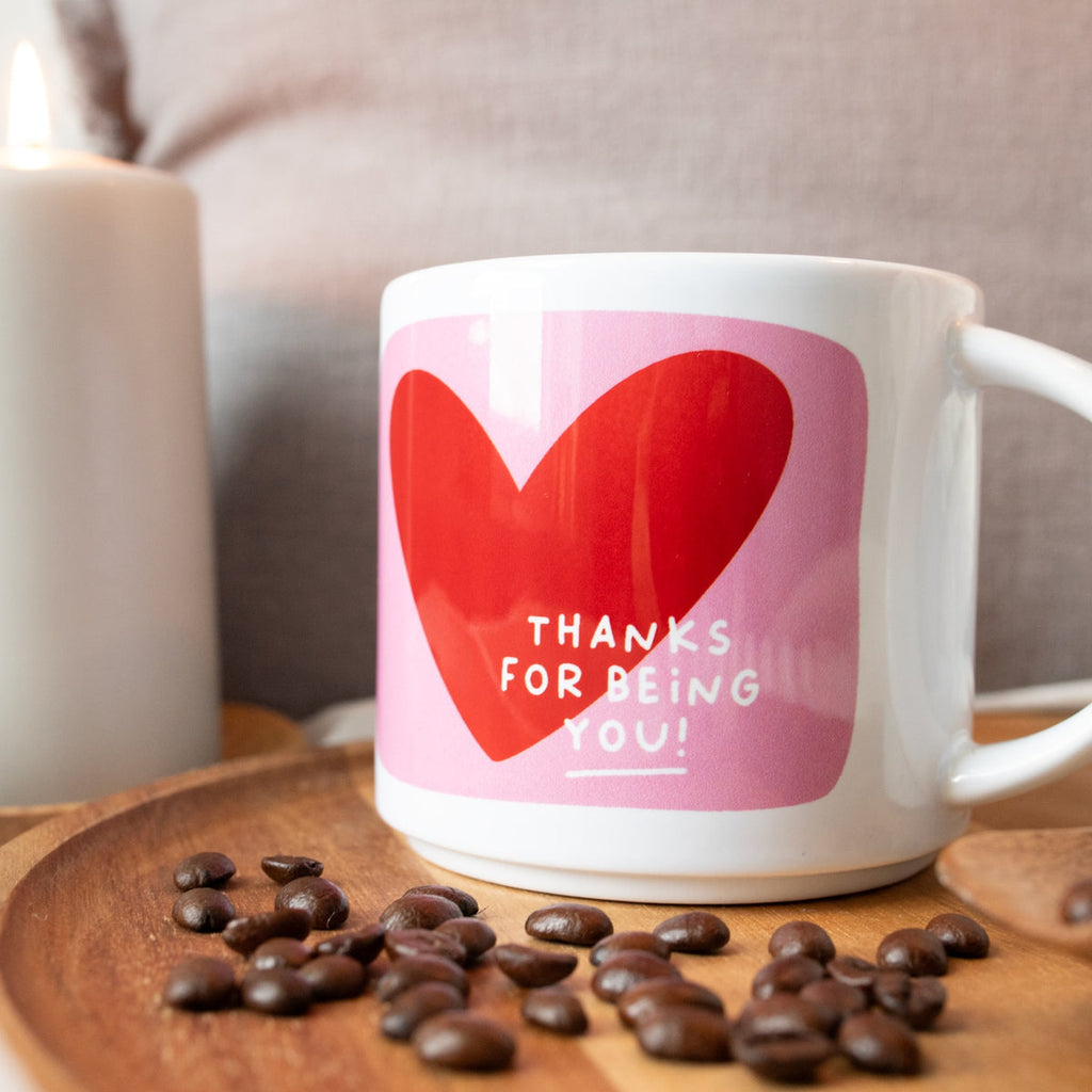 Herz "Thanks for being you" X Jumbo-Tasse