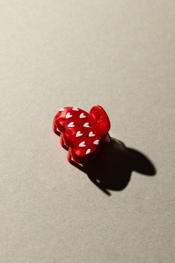 Coope Couple X Rote Haarklammer mit Herzen