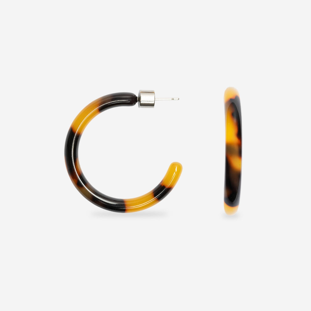 Ohrringe - Loop Dark Cheetah, 
Leo-Muster