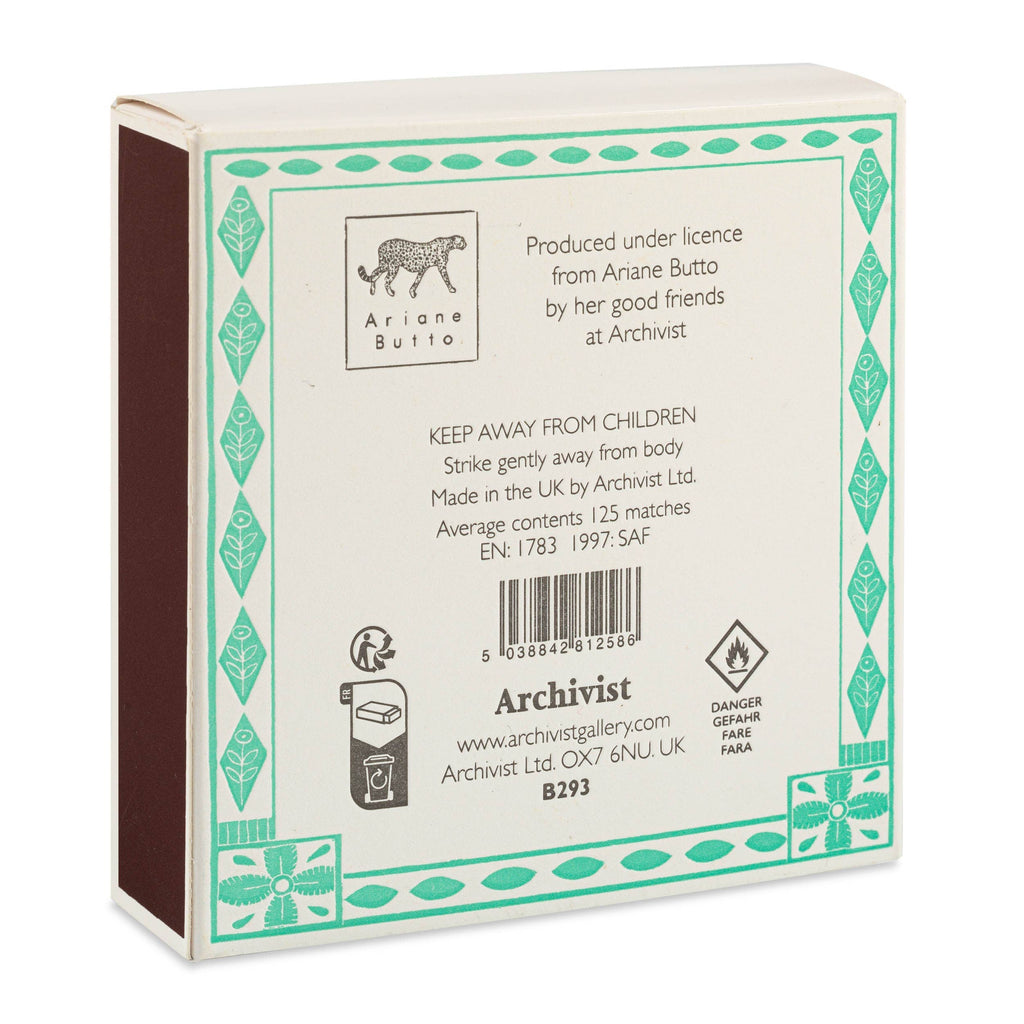 Birdy Stamp X Super XL Sicherheitsstreichhölzer, Rückseite