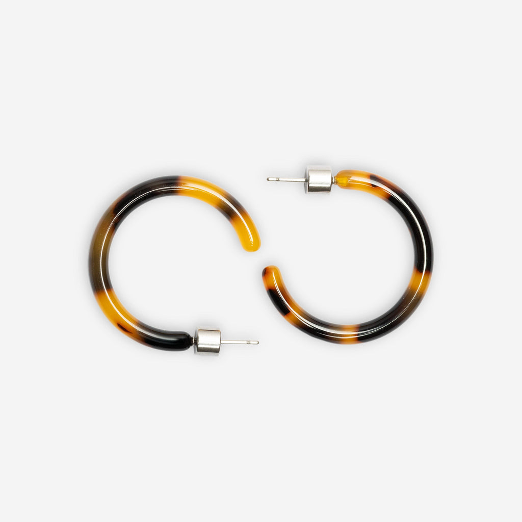 Ohrringe - Loop Dark Cheetah, Leo-Muster