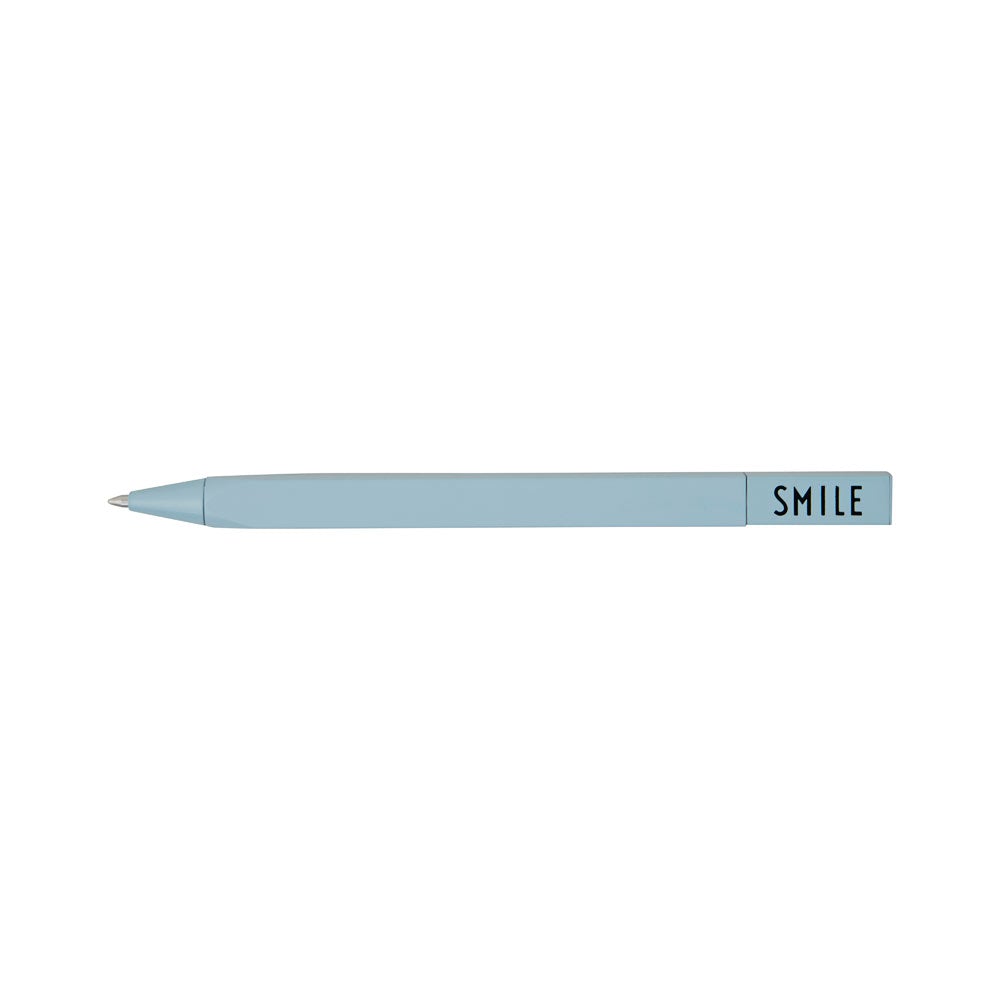 Design Letters Pen hellblau mit Schriftzug SMILE