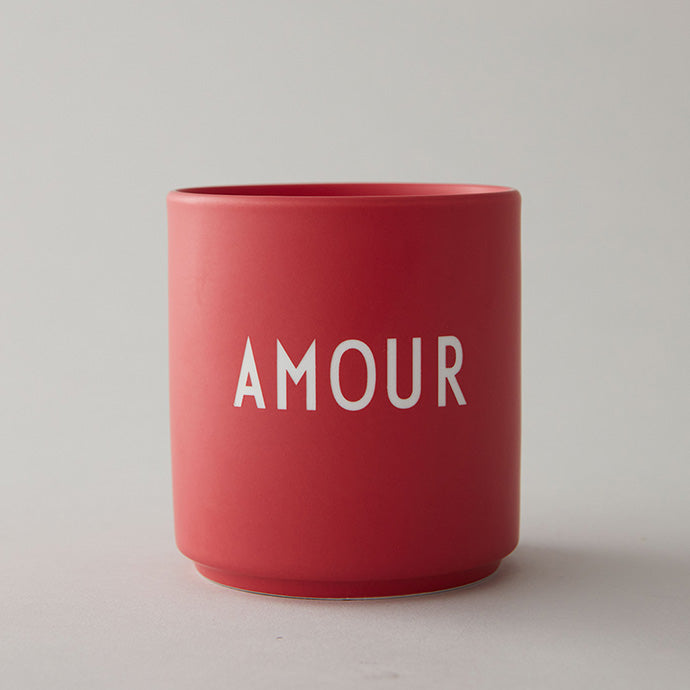 Favourite Cup, Amour, rot mit weißen Buchstaben