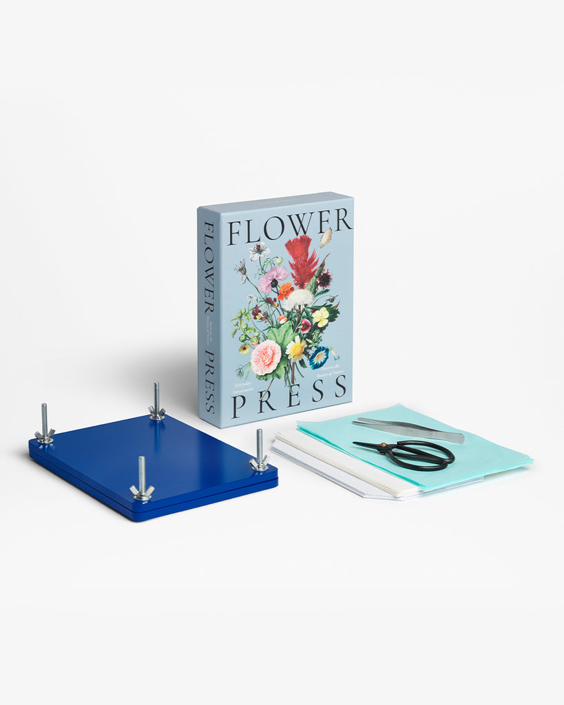 Flower Press Kit, Pressplatten mit Schrauben, Papier, Schere, Pinzette