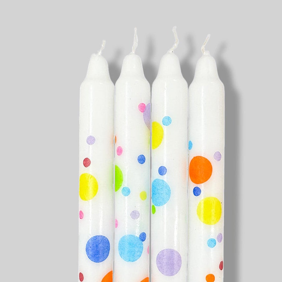 4 Konfettikerzen, Detailansicht