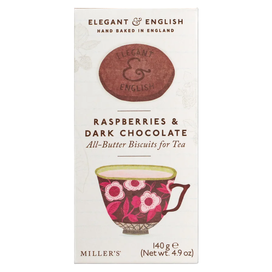 Butterkekse mit Schokolade & Himbeere