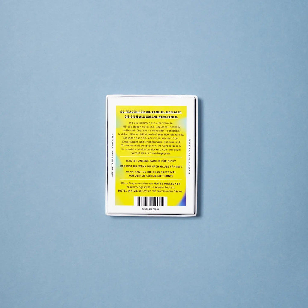 Familie X 66 Fragen, um uns besser zu verstehen, Rückansicht