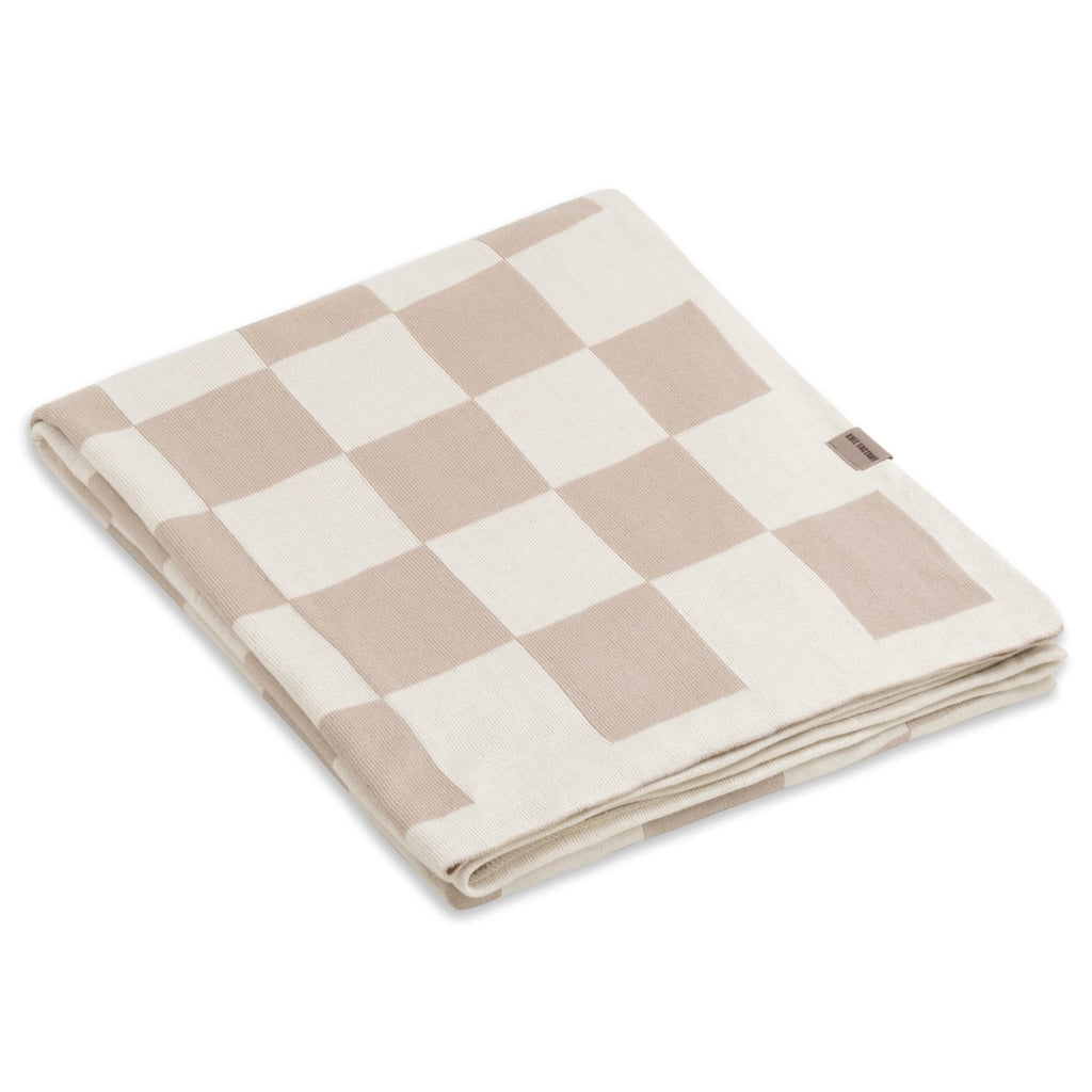 Ecru-Leinen X Caro Plaid Kuscheldecke