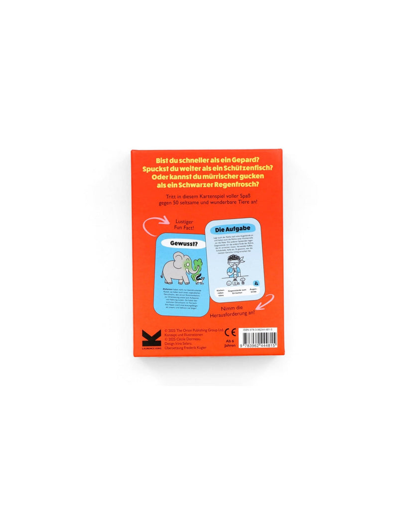 Besiege die Tiere X Activity Kartenspiel, Rückseite