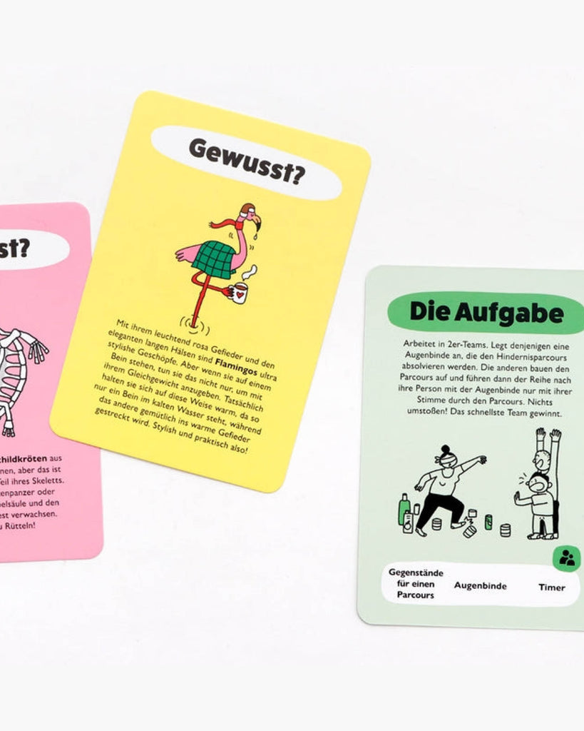 Besiege die Tiere X Activity Kartenspiel, Detailansicht einiger Karten