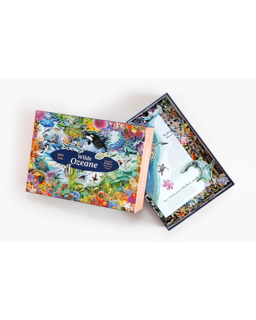 Wilde Ozeane X 1000 Teile Puzzle, geöffneter Karton