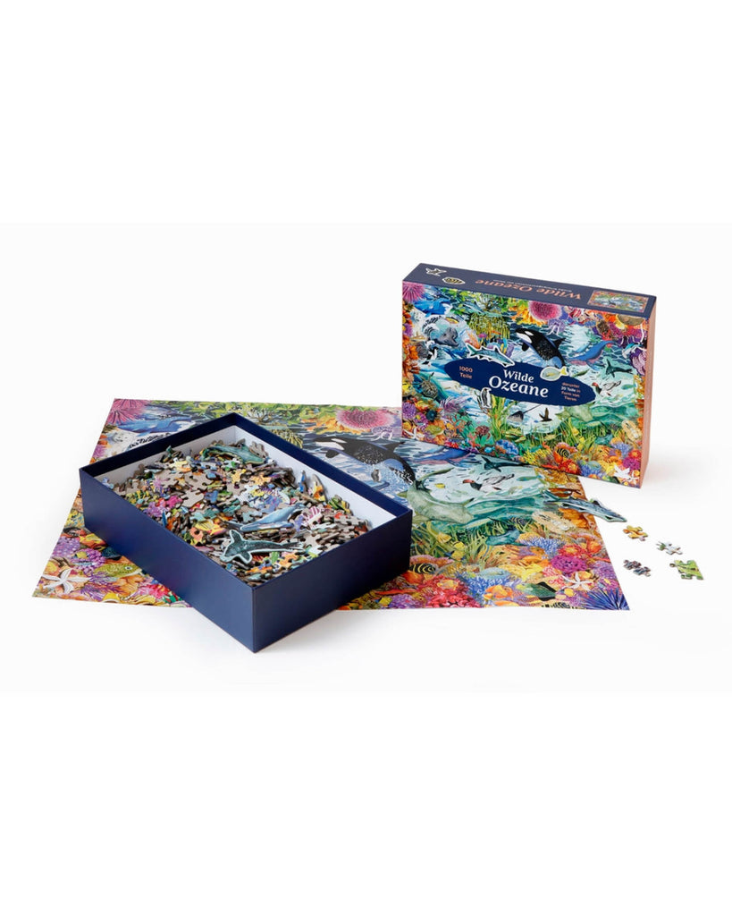 Wilde Ozeane X 1000 Teile Puzzle, Blick in den Karton