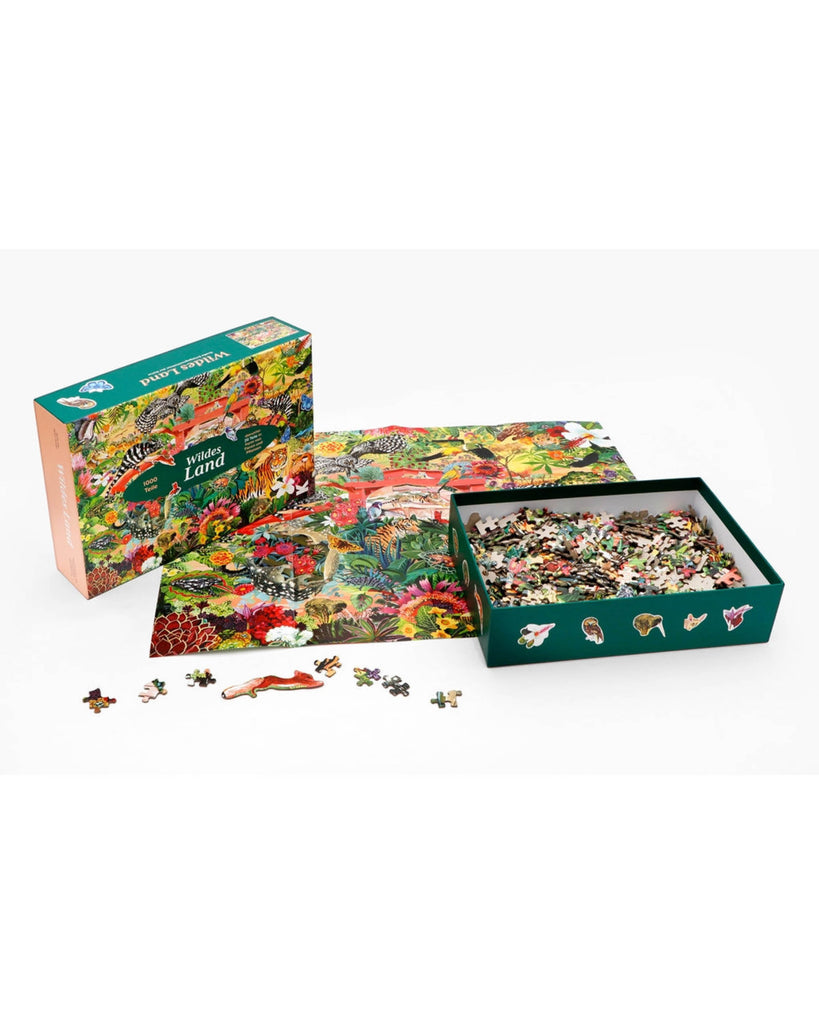 Wildes Land X 1000 Teile Puzzle, Blick in die geöffnete Box